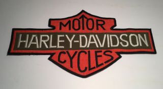 Vintage Large Harley - Davidson Motorcycles Patch Rare Version Estate Find