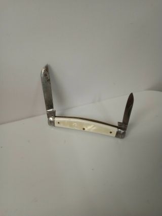 Shapleigh Hdw Co.  St.  Louis,  Mo 2 Blade Folding Pen Knife,  Mop Scales