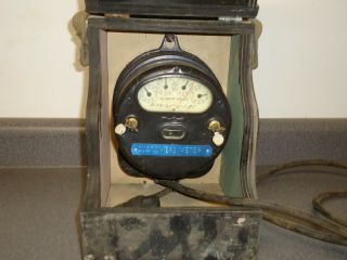 Vintage GE General Electric Single - Phase Watthour Meter Type I - 14 w/ Wood Case 2