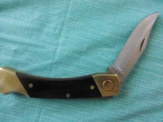 Vintage “uncle Henry” Schrade,  187 U.  S.  A.  Pocket Knife Lockback W/sheath Good