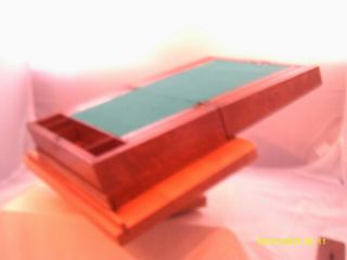 Antique Wooden,  Fold - Out,  Sloping,  Lap Desk With Upper/lower Storage & Pen Box