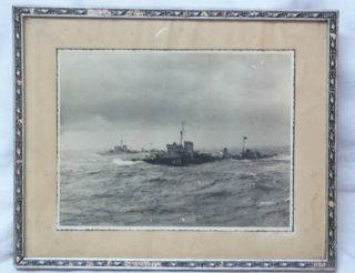Vintage Greece Greek Navy Army Photo Picture Millitary Ship Boats In Sea