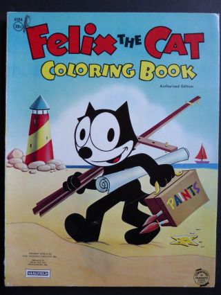 " Felix The Cat " Coloring Book (1959) Saalfield 4584