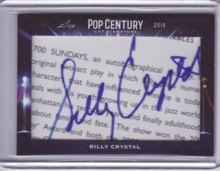 2019 Pop Century Metal Cut Signatures Billy Crystal Auto Autograph - Flat S/h