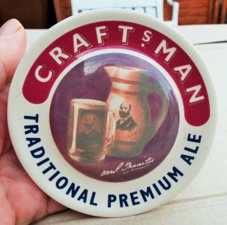 Craftsman Ale Pub Pot / Ceramic Pump Clip.  Drink Alcohol Beer Mancave.