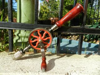 Vintage Millers Falls 2 - B Hand Drill Wood Tool Eggbeater,