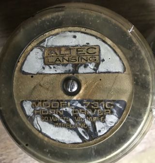 Vintage Pair Altec Lansing Model 731C Horn Drivers 3