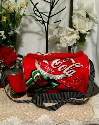 Coca Cola Lunch Bag Cooler Can Shaped With Extra Soda Can Cooler