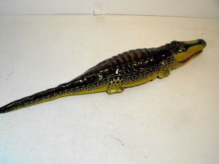 Vintage tin alligator body for restoration,  outstanding.  need wind - up 2