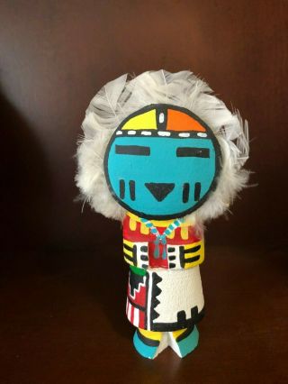 Kachina Hopi Doll " Sun " Native American Signed By Pooley - 5
