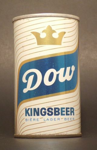 3rd Price Drop Vintage Dow Kingsbeer Zip Tab Beer Can With Intact Zip,  Canada