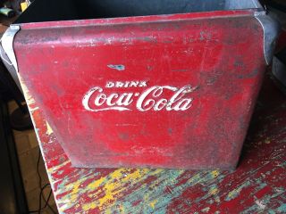 Vintage 1950 ' s Drink COCA COLA Metal COOLER - PROGRESS REFRIG CO 3