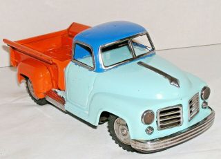 Vintage Tin Toy Truck Ks Kaname Sangyo Japan 10 " Rare Blue Orange Pickup