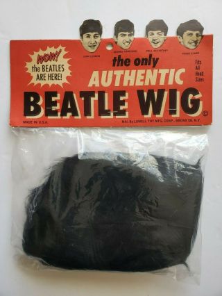 Vintage 1964 The Only Authentic Beatle Wig By Lowell And