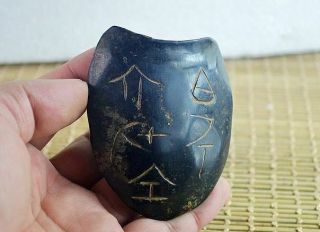 Ancient Chinese Hongshan Culture Meteorite Iron Carved Tortoise Shell Pendant