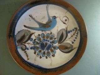 Ken Edwards Mexican 10 3/4 " Pottery Dinner Plate Birds.