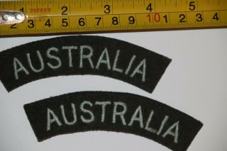 Royal Australian Air Force Nationality Cloth Shoulder Titles Australia