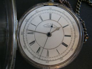 Pocket Watch Antique Chronograph English Manchester England By E.  Wise Sn22055