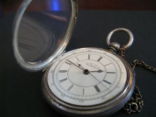 Pocket Watch Antique Chronograph English Manchester England by E.  Wise sn22055 3