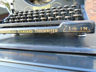 Vintage Antique Underwood No.  3 Standard 14 Inch Typewriter 2