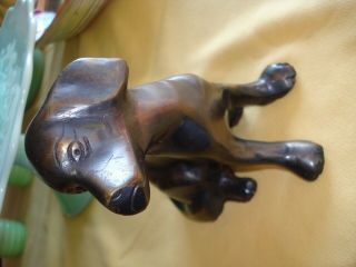 Vintage Sad Eyed Puppy Bronze Dog Labrador Sculpture Statue 5 1/2 Inches Tall