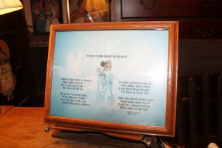 Vintage Shadow Box Frame Jesus When I Come Home To Heaven 10x13