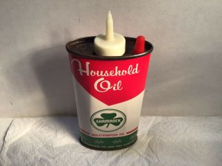 Vintage Shamrock Oil Can Nos Full Handy Oiler 4 Oz Household Rare 3 Mobil Oilzum