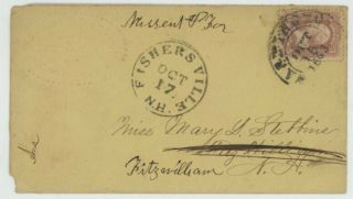 Mr Fancy Cancel 65 Embossed Ad Cover National Hotel Wash Dc To Nh Missent Dpo