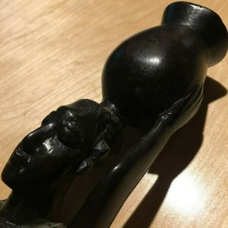 Vintage African Women Hand Carved Wooden Statue,  15 