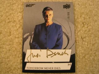2019 Upper Deck James Bond 007 Series Judi Dench As M Gold Short Print Autograph