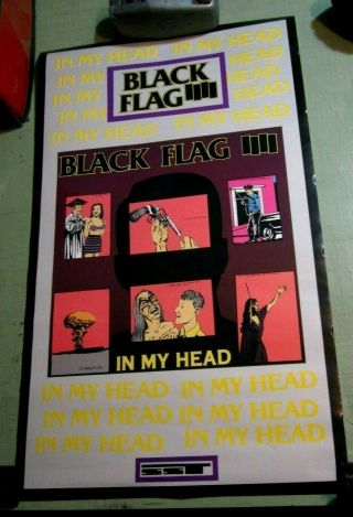 Black Flag Sst Vintage 1985 Promo Poster In My Head