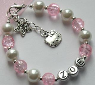 Girls Personalised Hello Kitty Present Bracelet Birthday Gift