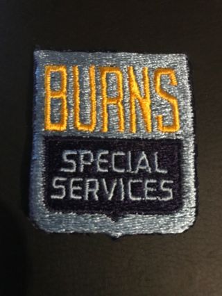Rare Vtg Patch - Burns Special Services 2 X 2 1/2 " Borderless