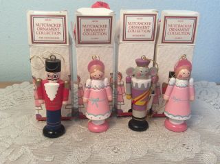 Vintage 1984 Avon Nutcracker Christmas Ornaments 4 With Boxes