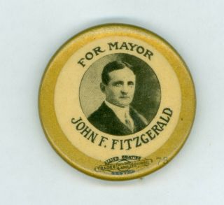 1905 Boston Mayor John F.  " Honey Fitz " Fitzgerald Campaign Pinback Button Gldrim
