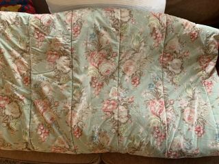 Vtg Ralph Lauren Charlotte Sage Queen Comforter - - Cottage Floral