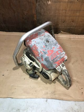Vintage Pm Power Machinery 270 Chainsaw Old Antique Gas Engine Saw