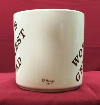World ' s Greatest Dad Houze Diagonal Vintage Ceramic Coffee Cup Mug made on USA 2