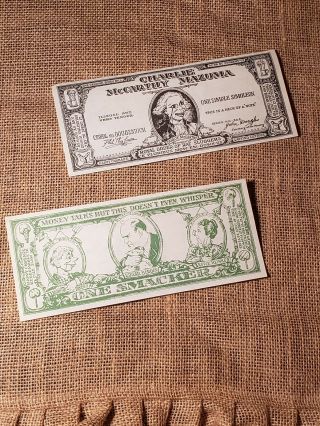 Vintage Charlie Mccarthy Mazuma Play Money (edgar Bergen Ventriloquist)
