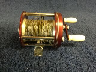 Vintage Bronson J.  A.  Coxe Level Winding Fishing Reel,  Model 30C,  Orig.  Box,  NOS 3