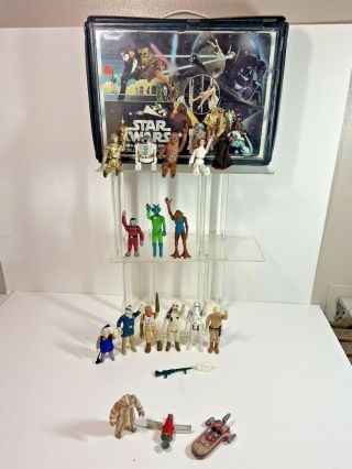 Vintage Star Wars Figures With Kenner Collectors Case 1977 1978 1980