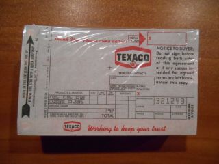 Bundle Of Vintage Texaco Gas Station Credit Card Slips 1976