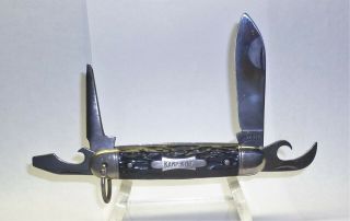 Vtg Usa Imperial Kamp King Folding Five Tool Pocket Knife 6 - 1/4 " Scout Hobo