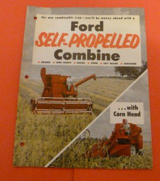 Vintage Ford Self Propelled Combine Ad 8105