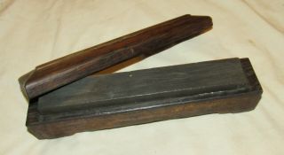 Antique Sharpening Stone Woodworking Tool Old Tool Natural Stone In Wooden Case