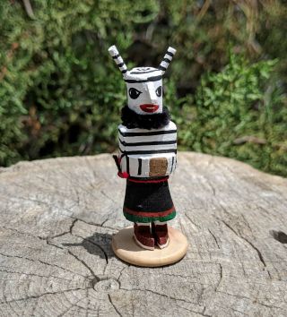 Hopi Kachina Doll Mini Hand Made Cotton Wood Clown Katsina Koshare