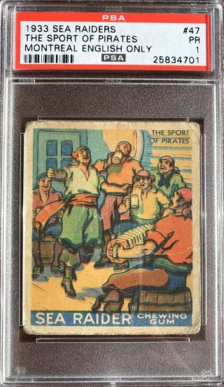 1933 Sea Raiders The Sport Of Pirates Montreal Eng Only Sp High 47 Psa 1 Pr