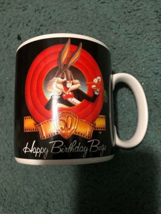 Vintage 1989 Applause Happy Birthday Bugs Bunny Looney Tunes Coffee Mug W/ Box