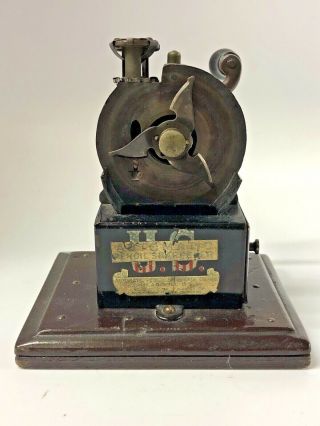 Antique U.  S.  Automatic Pencil Sharpener Company Patent 1907 Vintage Mechanical