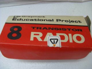Vintage Graymark 512 8 Transistor Radio Kit Student Educational Project